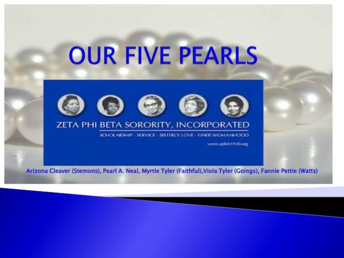 Zeta phi beta 5 pearls