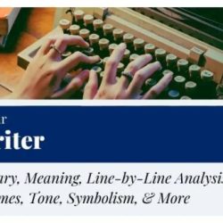 The writer by richard wilbur analysis