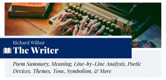 The writer by richard wilbur analysis