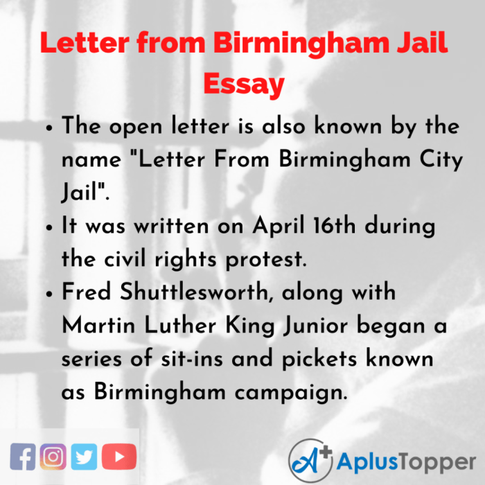 Jail birmingham letter luther king martin jr mlk letters 1963 he