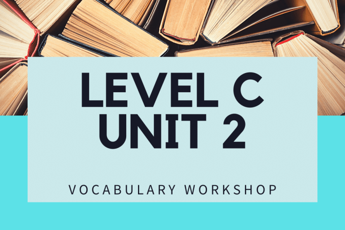 Unit 10 vocabulary workshop level c