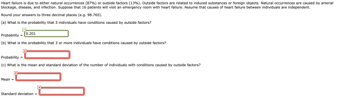 Heart failure is due to either natural occurrences